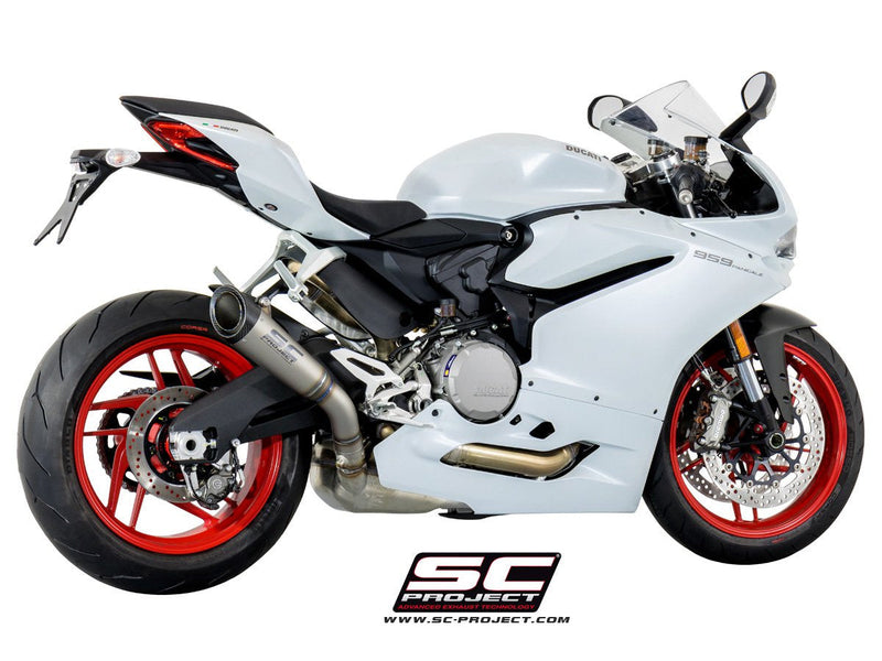 SC-Project RACE S1 titanium slip-on silencer with carbon end-cap for Ducati Panigale 959