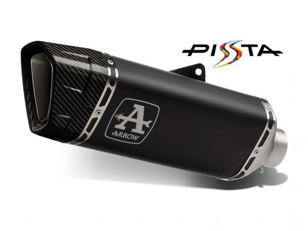 Arrow Pista slip-on silencer 71003PTN titanium dark carbon end cap Aprilia RSV4 1100 Factory