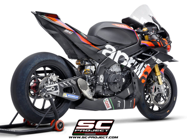 SC-Project GP-22 titanium slip-on exhaust for Aprilia RSV4 1100 Factory 2021–2024