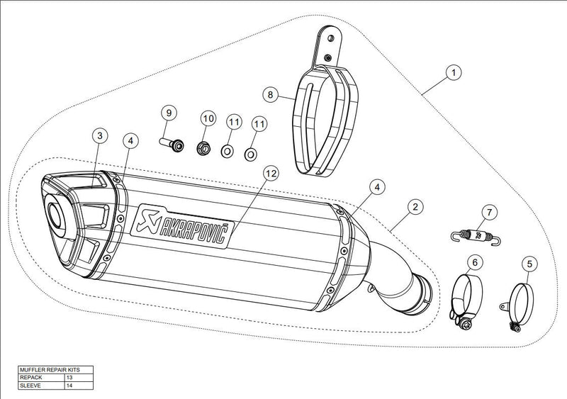 Akrapovic Slip-On Line Carbon silencer on Kawasaki ZX-4R 2023-2025 — part S-K4SO8-HRC