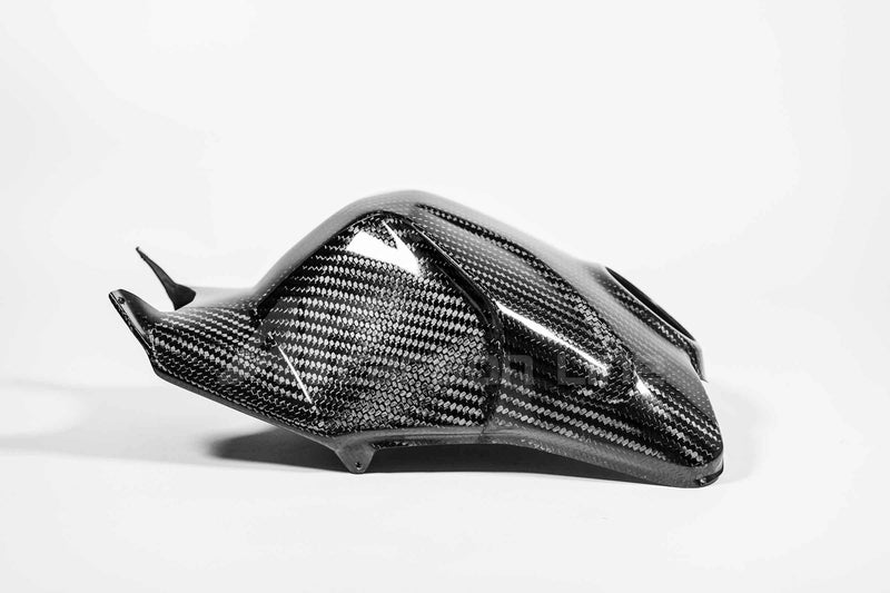 AP Carbon Line SBK tank cover in 400g twill carbon for Ducati Panigale V4/S/R 2022-2024