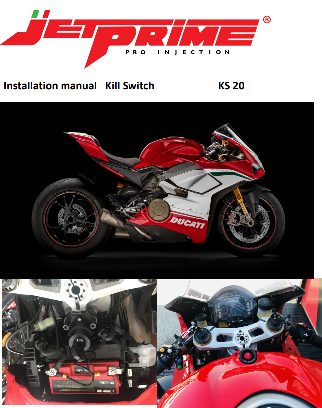JetPrime JP KS 020 kill switch button for Ducati Panigale V4 S R 2018-2020