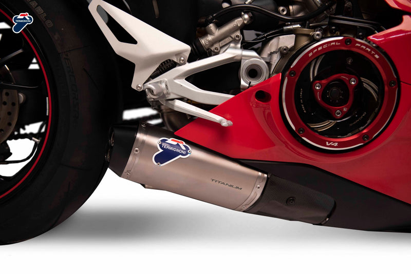 Termignoni slip-on silencer kit Ducati Panigale V4 titanium stainless D18409400ITA