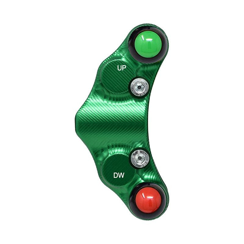JetPrime left handlebar switch for Kawasaki ZX-6R 2019-2022 in green finish JP PLS 044 B