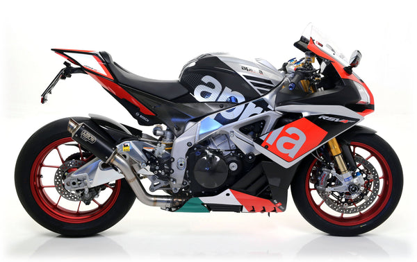 Arrow GP2 Dark stainless steel slip-on silencer 71542GPI for Aprilia RSV4 RR RF 2017-2018