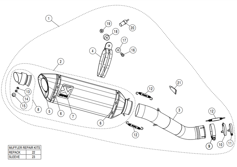 Akrapovic Slip-On Line carbon silencer on Aprilia RSV4 1100 Factory