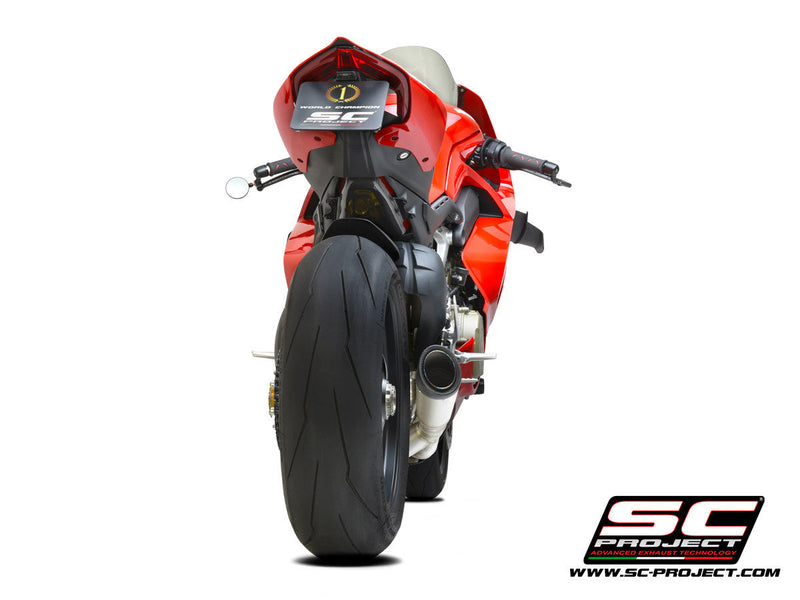 SC-Project S1 titanium half-system exhaust with carbon end cap for Ducati Panigale V4/S 2021