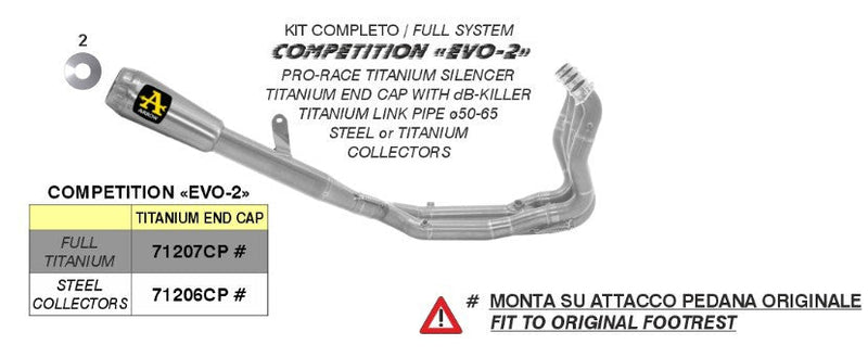 Arrow Pro-Race 71206CP stainless steel and titanium full exhaust system on BMW M1000RR K66
