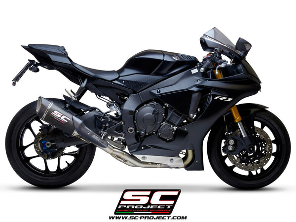 SC-Project SC1-R slip-on exhaust with titanium cat replacement pipe for Yamaha YZF-R1 RN49 2017-2019