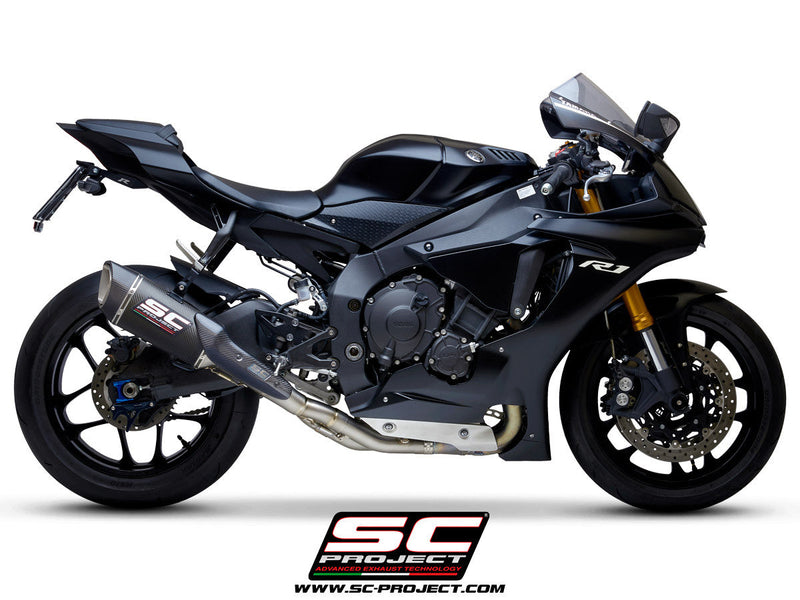 SC-Project SC1-R slip-on exhaust with titanium cat replacement pipe for Yamaha YZF-R1 RN49 2017-2019