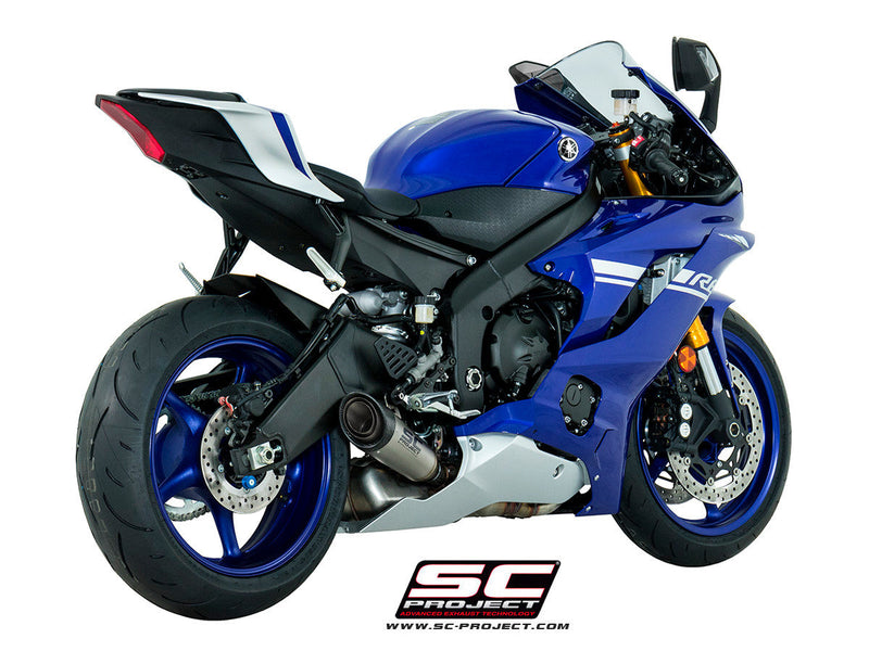 SC-Project S1 slip-on silencer titanium carbon Yamaha YZF-R6 RJ27 Y21A-L41T