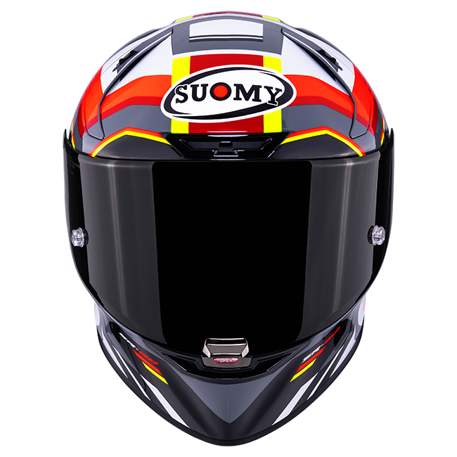 Suomy SR-GP Evo Infrared full-face helmet in white, black and red