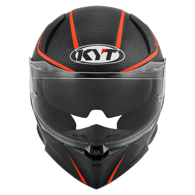 KYT R2R helmet Concept matte black and red full-face view