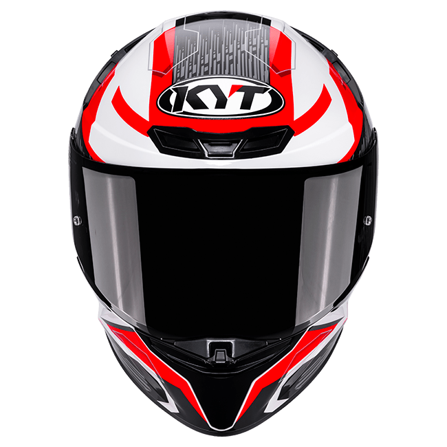 KYT TT-Revo full-face helmet Speeding White Red graphic Y6TR0051