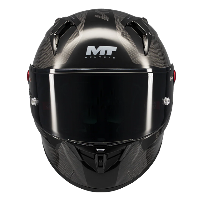 MT-Helmets KRE+ S full-face helmet in glossy carbon finish