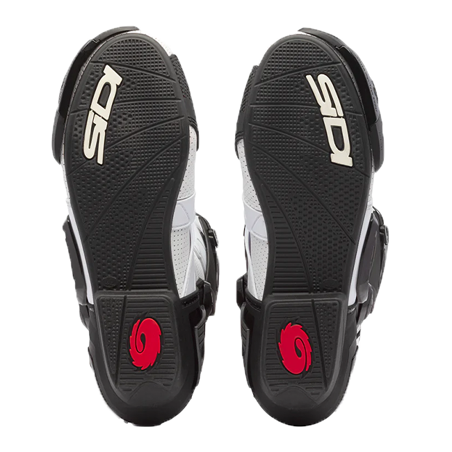 Sidi Rex Air motorcycle boots in white and black, model 203