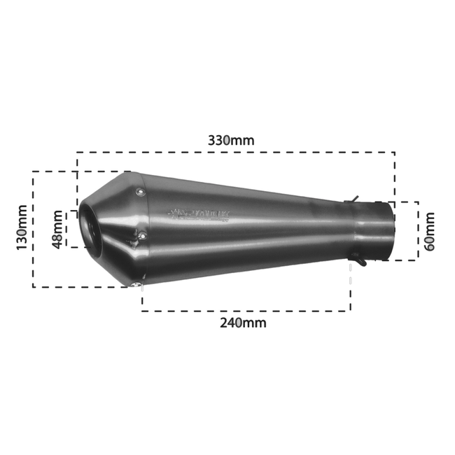 Spark Exhaust Megaphone Universal Silencer Dark Style G00SI06D