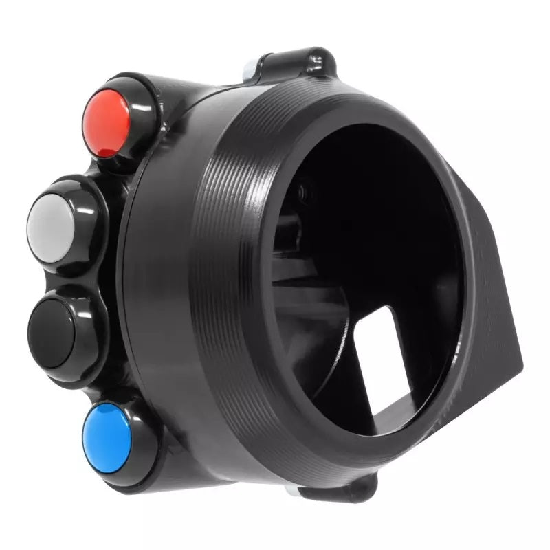 JetPrime race throttle housing with handlebar switch for BMW M1000RR K66 in CNC machined 7075 aluminium