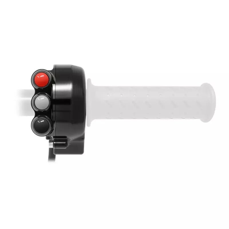 JetPrime JP ACC 056 CNC Ergal throttle housing with handlebar switch for Ducati Panigale V4 2025-2026