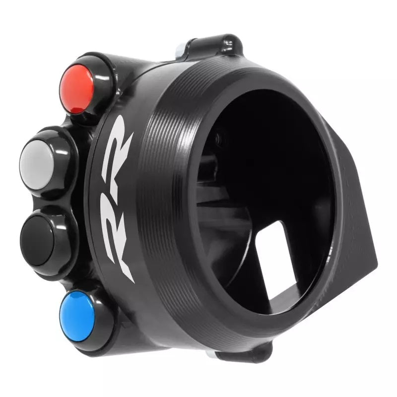 JetPrime race throttle housing with handlebar switch for BMW M1000RR K66 in CNC machined 7075 aluminium
