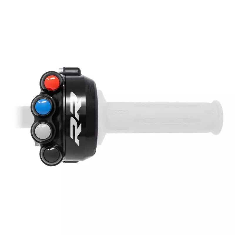 JetPrime CNC aluminium throttle housing with handlebar switch for BMW S1000RR K67 2021-2026, JP ACC 038