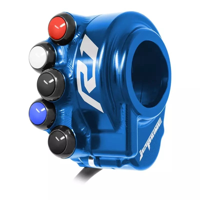 JetPrime CNC aluminium throttle housing with handlebar switch for Yamaha YZF-R1/M RN65