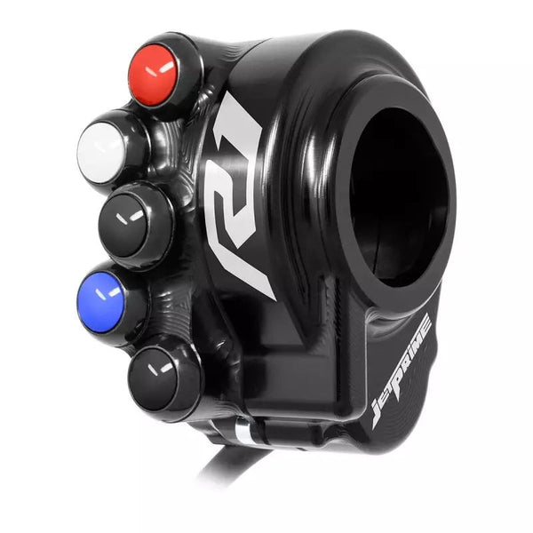 JetPrime CNC aluminium throttle housing with handlebar switch for Yamaha YZF-R1/M RN65