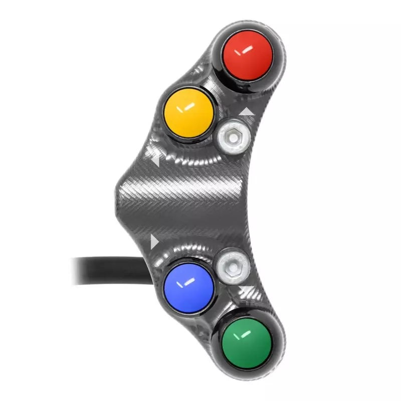 JetPrime JP PLSR 049 left race handlebar switch for Aprilia RSV4 in black finish