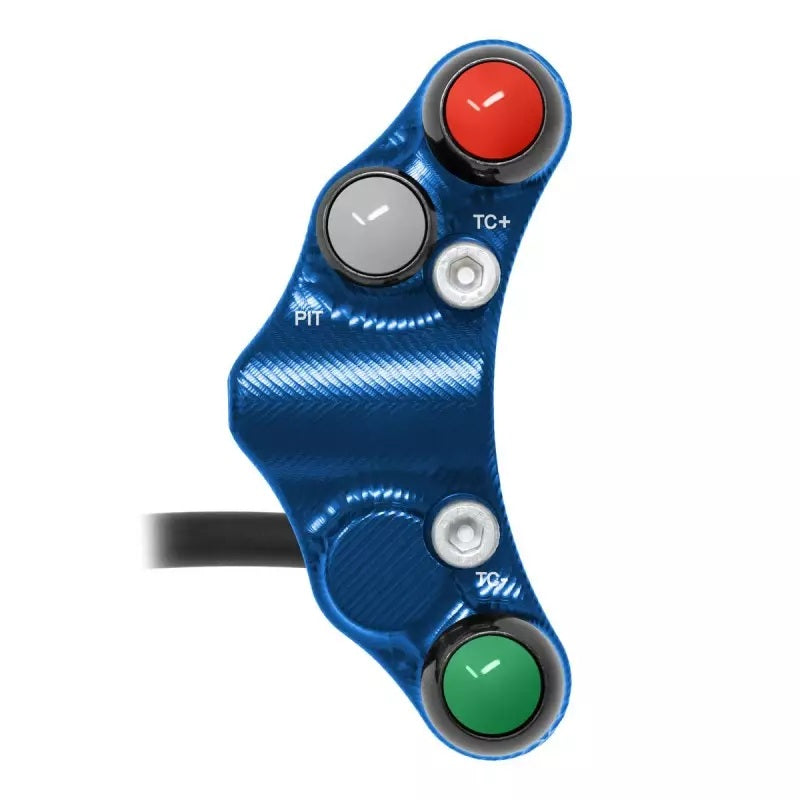 JetPrime JP PLSR 009 RF left race handlebar switch for Aprilia RSV4 in black anodised aluminium