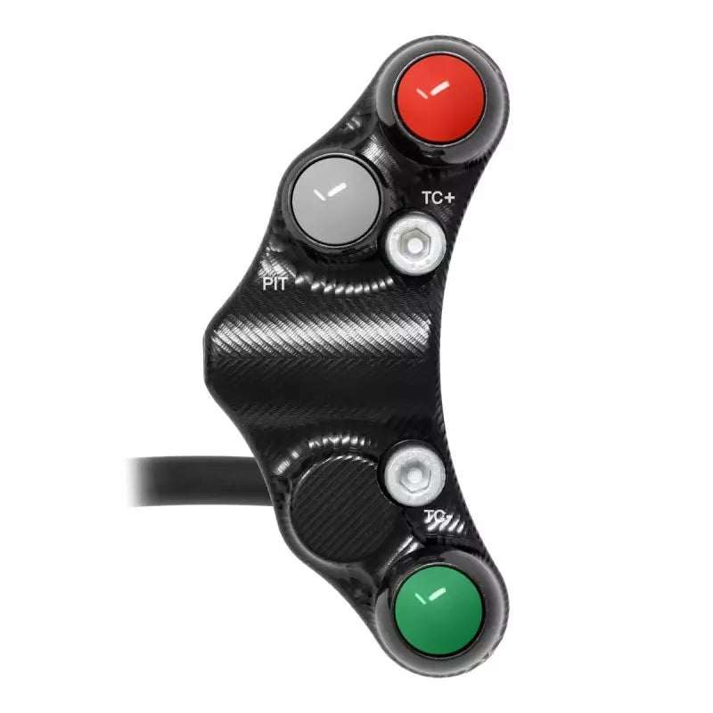 JetPrime JP PLSR 009 RF left race handlebar switch for Aprilia RSV4 in black anodised aluminium