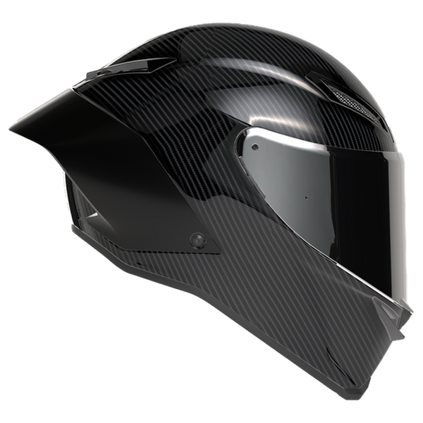 AGV Pista GP RR S Mono Glossy Carbon full-face racing helmet, side view