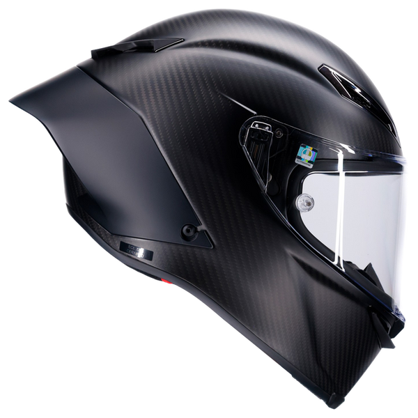 AGV Pista GP RR S Mono Matt Carbon full-face racing helmet, side view