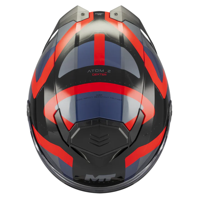 MT-Helmets Atom 2 SV Dexter B15 Flip-Up Helmet – Gloss – top view