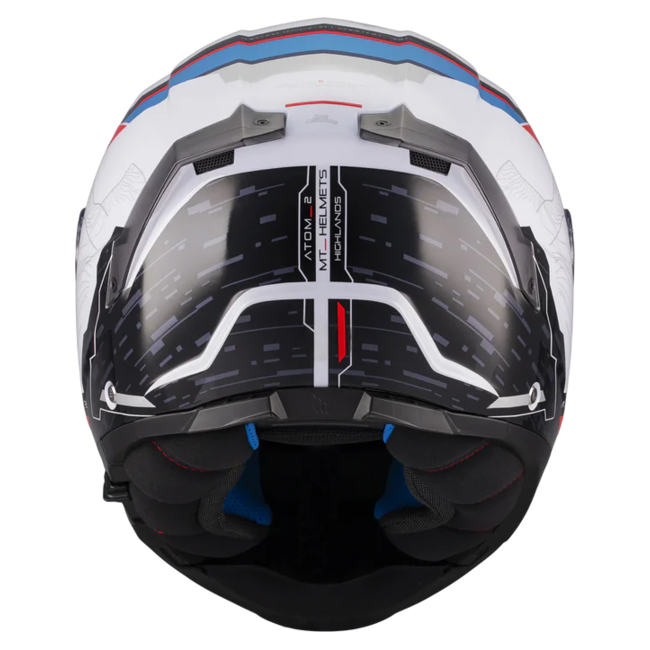 MT-Helmets Atom 2 SV Highlands A7 Flip-Up Helmet – Gloss – rear view