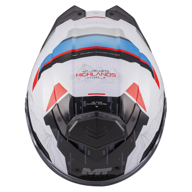 MT-Helmets Atom 2 SV Highlands A7 Flip-Up Helmet – Gloss – top view