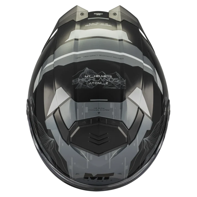 MT-Helmets Atom 2 SV Highlands C2 Flip-Up Helmet – Gloss – top view