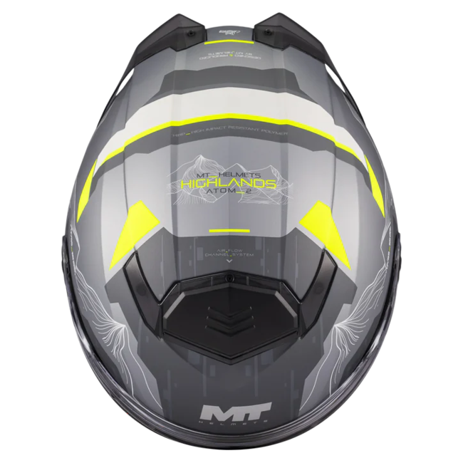 MT-Helmets Atom 2 SV Highlands E2 Flip-Up Helmet – Matt – top view