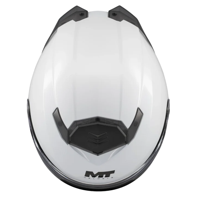 MT-Helmets Atom 2 SV Pure A0 Flip-Up Helmet – Gloss White – top view