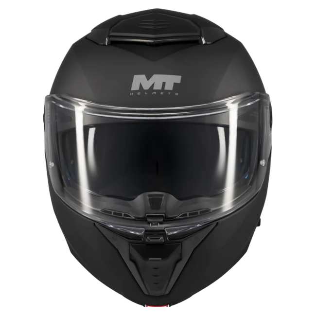 MT-Helmets Atom 2 SV Pure A1 Flip-Up Helmet – Matt Black – front view