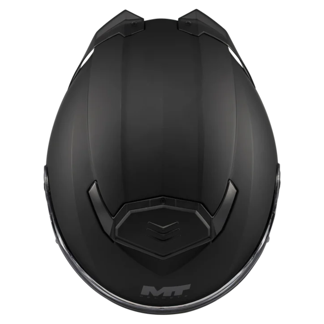 MT-Helmets Atom 2 SV Pure A1 Flip-Up Helmet – Matt Black – top view
