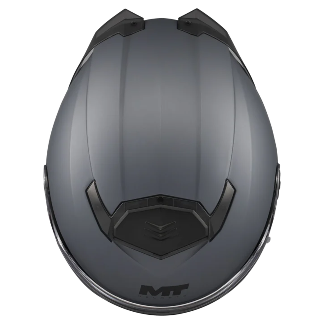 MT-Helmets Atom 2 SV Pure A2 Flip-Up Helmet – Matt Grey – top view