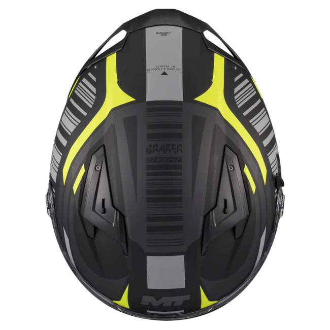 MT-Helmets Braker SV Cockpit B13 Full-Face Helmet – Matt – top view