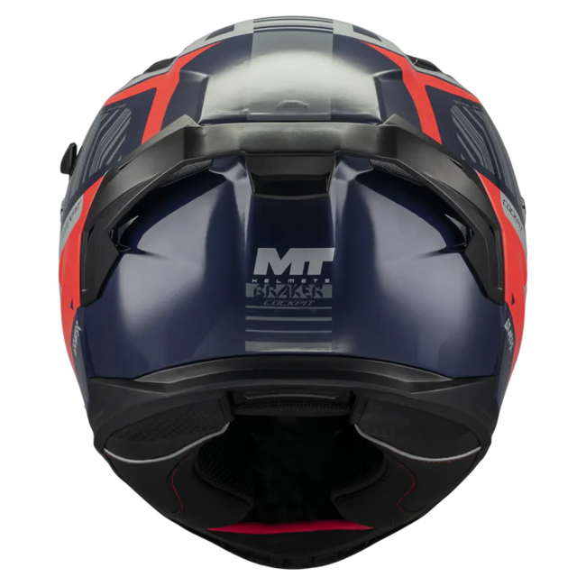 MT-Helmets Braker SV Cockpit C5 Full-Face Helmet – Gloss – rear view