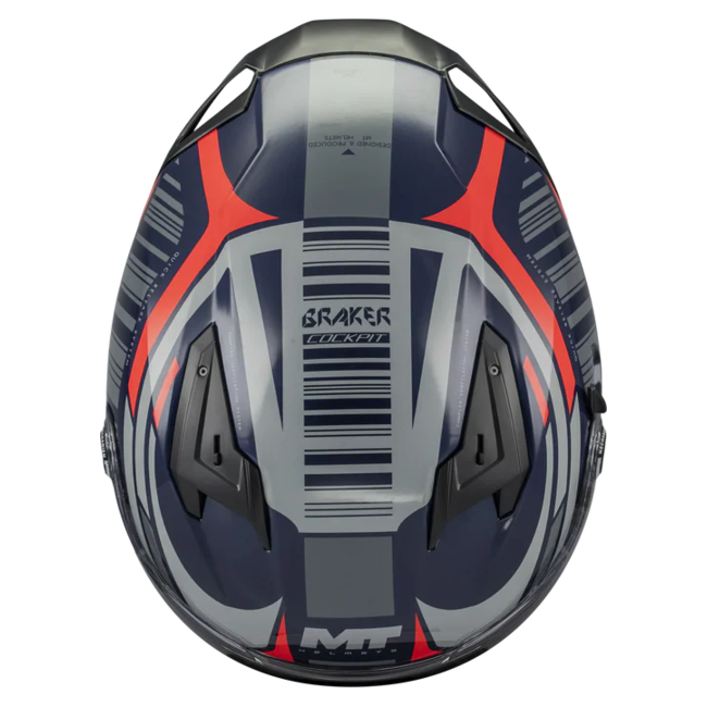 MT-Helmets Braker SV Cockpit C5 Full-Face Helmet – Gloss – top view