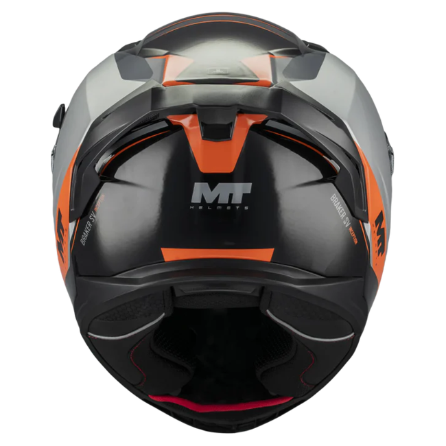 MT-Helmets Braker SV Inception B4 Full-Face Helmet – Gloss – rear view