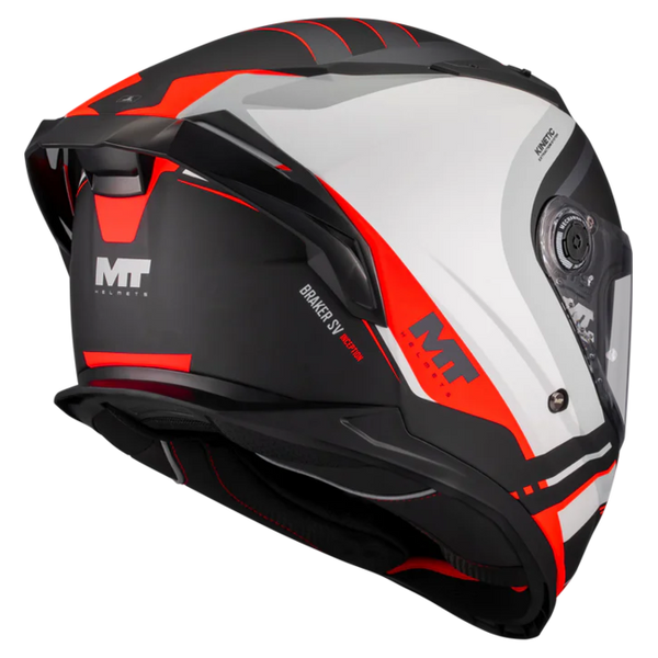 MT-Helmets Braker SV Inception B5 Full-Face Helmet – Matt – rear three-quarter view