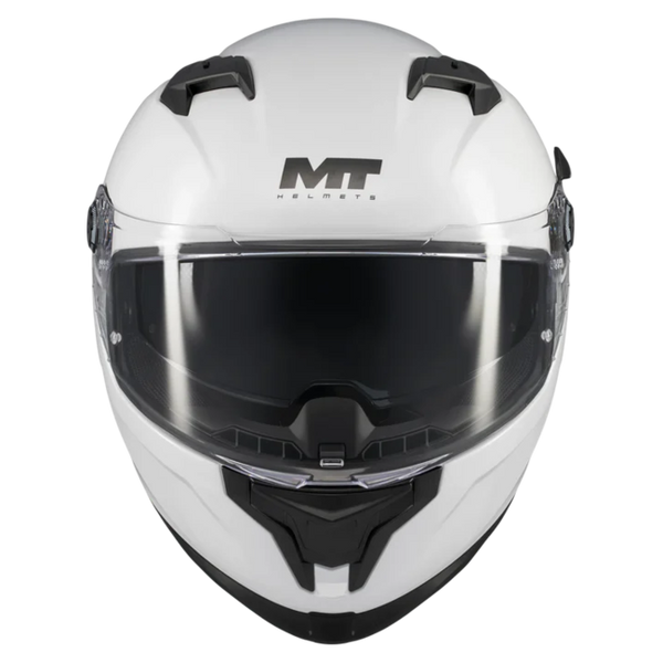 MT-Helmets Braker SV Pure A0 Full-Face Helmet – Gloss White – front view