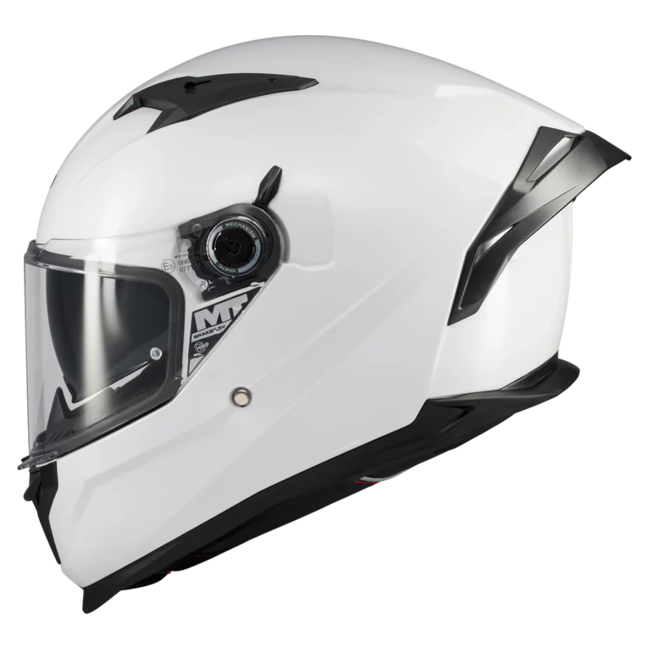 MT-Helmets Braker SV Pure A0 Full-Face Helmet – Gloss White – left side view
