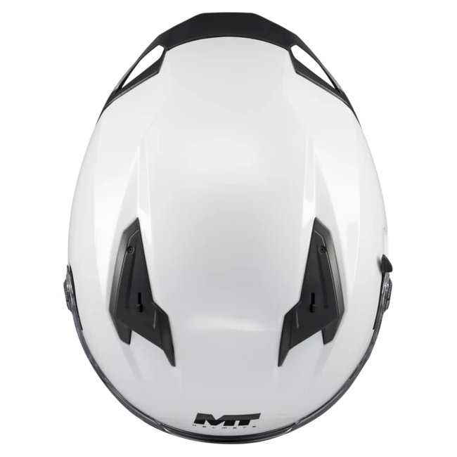 MT-Helmets Braker SV Pure A0 Full-Face Helmet – Gloss White – rear view