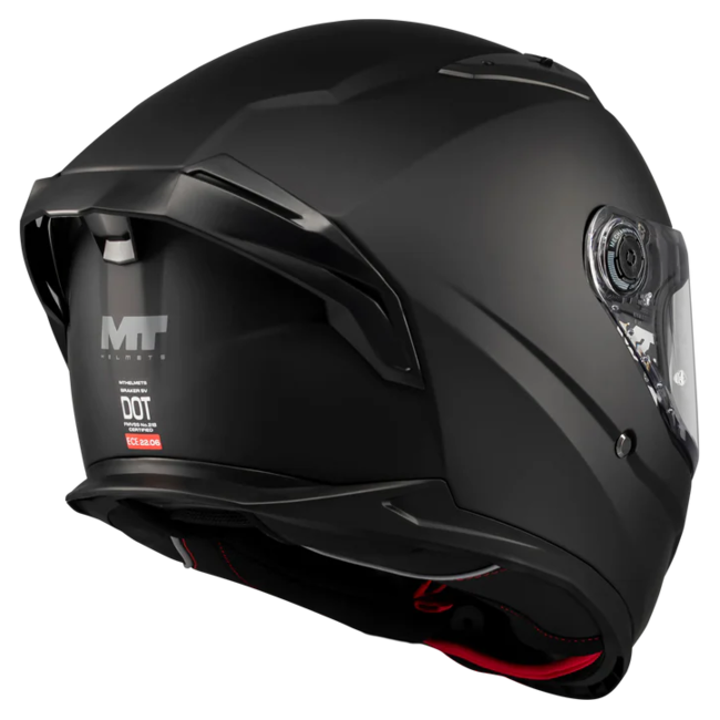 MT-Helmets Braker SV Pure A1 Full-Face Helmet – Matt Black – top view